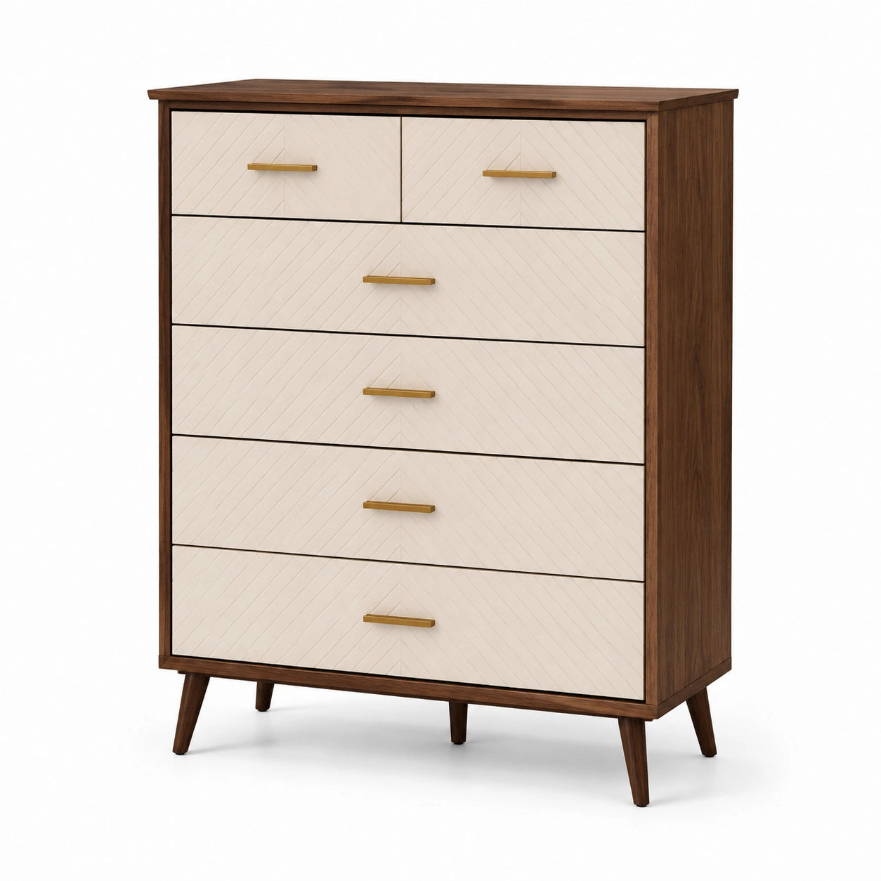 Cajonera de madera con seis cajones