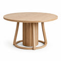 Mesa de comedor redonda de roble 120 cm