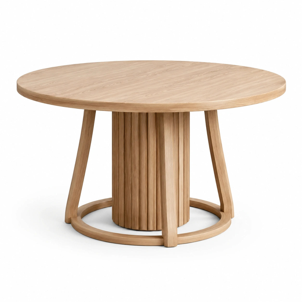 Mesa de comedor redonda de roble 120 cm