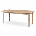 Mesa de comedor de madera de roble marrón 180x90x75 cm